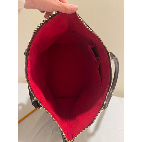 Louis Vuitton Saleya MM Damier Ebene Tote EXCELLENT Shoulder Bag Brown Leather - Picture 3 of 16